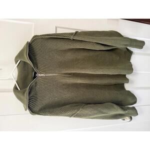 Torrid forest green knit quarter zip up sweater size 00 (XXL) pullover